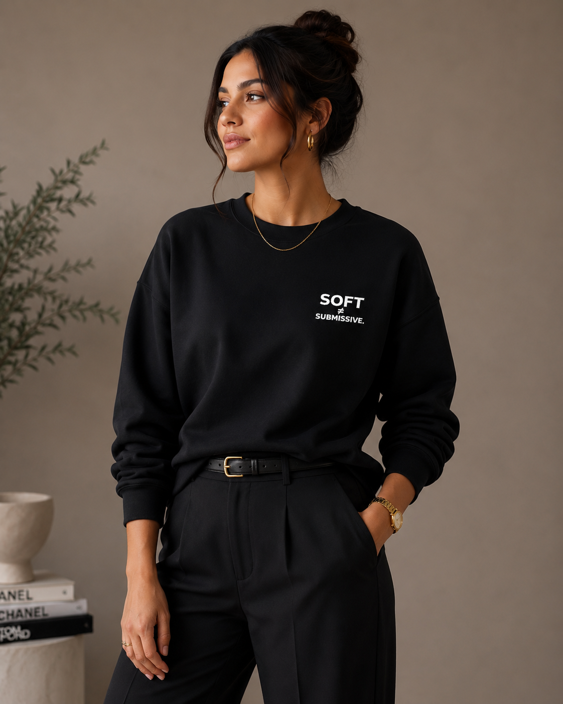Soft ≠ Submissive Embroidered Crewneck
