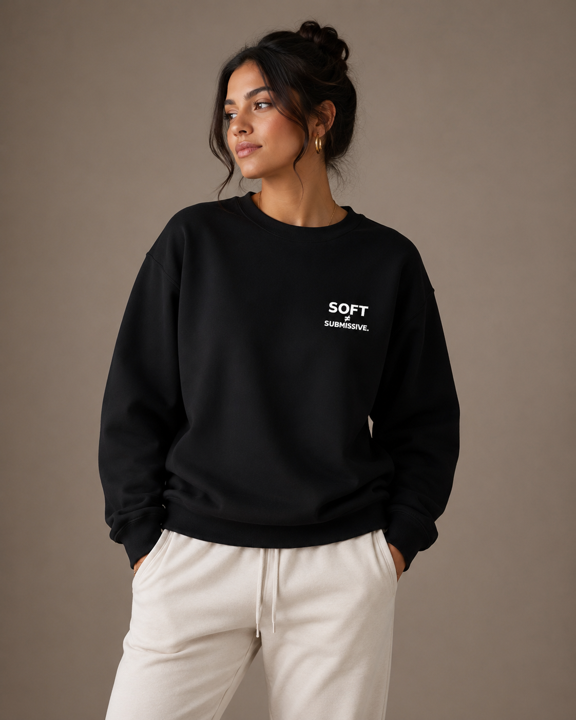 Soft ≠ Submissive Embroidered Crewneck
