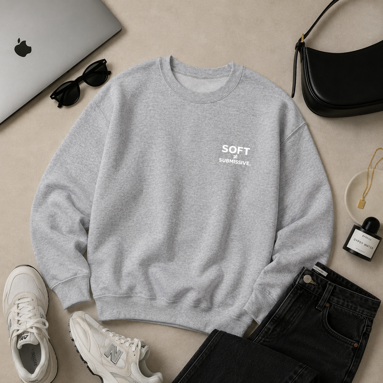 Soft ≠ Submissive Embroidered Crewneck