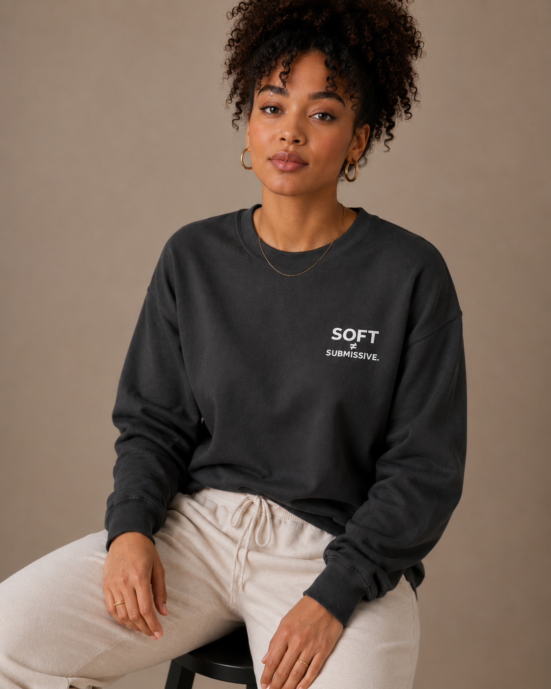 Soft ≠ Submissive Embroidered Crewneck